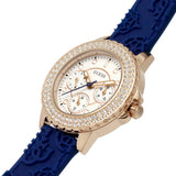 Guess Crown Jewel Diamonds White Dial Blue Rubber Strap Watch for Women - GW0411L2 Buy Now By Guess