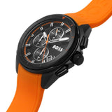 Hugo Boss Volane Black Dial Orange Silicone Strap Watch for Men - 1513957 Buy Now By Hugo Boss