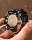 Emporio Armani Giovanni Chronograph Black Dial Black Rubber Strap Watch For Men - AR11028 Buy Now By Emporio Armani