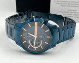 Armani Exchange Hampton Skeleton Grey Dial Blue Steel Strap Watch For Men - AX2401 Buy Now By Armani Exchange