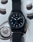 IWC Pilot Watch Chronograph Top Gun Edition Black Dial Black Nylon Strap Watch for Men - IW326901 Buy Now By IWC