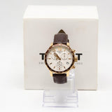 Tissot Quickster Chronograph White Dial Brown Leather Strap Watch For Men - T095.417.36.037.02 Buy Now By Tissot