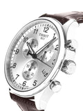 Tissot T Sport Chrono XL Classic Silver Dial Brown Leather Strap Watch For Men - T116.617.16.037.00 Buy Now By Tissot