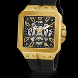 Guess Leo Multifunction Black Dial Black Silicone Strap Watch For Men - GW0637G2 Buy Now By Guess