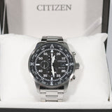 Citizen Eco Drive Chronograph Black Dial Silver Steel Strap Watch For Men - CA0690-88E Buy Now By Citizen