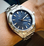Tag Heuer Aquaracer Automatic Blue Dial Silver Steel Strap Watch for Men - WAY2112.BA0928 Buy Now By Tag Heuer