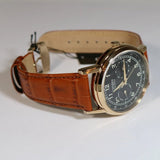 Citizen Eco Drive Multi Function Day & Date Black Dial Brown Leather Strap Watch For Men - AO9003-08E Buy Now By Citizen