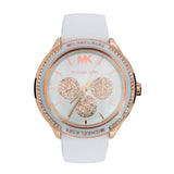 Michael Kors Oversized Sport Quartz White Dial White Rubber Strap Watch For Women - MK6945 Buy Now By Michael Kors
