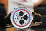 Breitling Navitimer B01 Chronograph 43 Boeing 747 White Dial Black Leather Strap Watch for Men - AB01383B1G1P1 Buy Now By Breitling