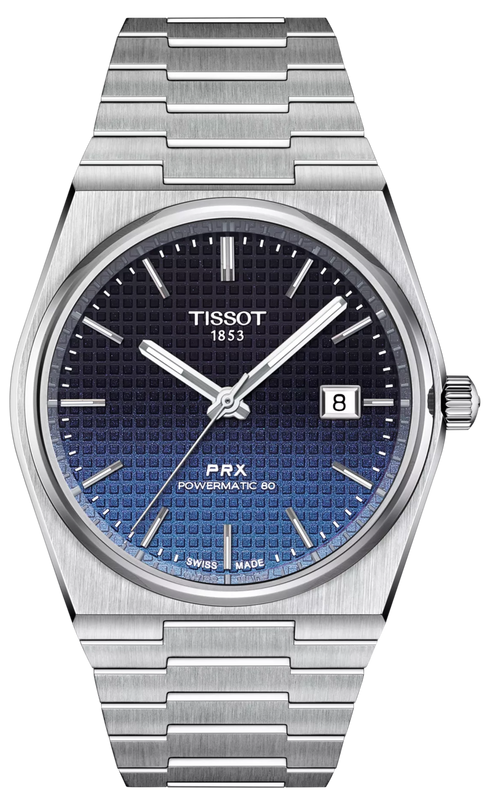 Tissot Powermatic 80 Automatic Gradient Blue Dial Silver Steel Strap Watch for Men - T137.407.11.051.01 Buy Now By Tissot