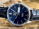 Tag Heuer Carrera Calibre 5 Automatic Blue Dial Blue Leather Strap Watch for Men - WAR201E.FC6292 Buy Now By Tag Heuer