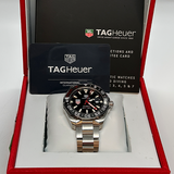 Tag Heuer Aquaracer Automatic Match Timer Black Dial Silver Steel Strap Watch for Men - WAY201G.BA0927 Buy Now By Tag Heuer