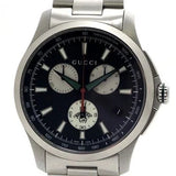 Gucci G-Timeless Chronograph Black Dial Silver Steel Strap Watch For Men - YA126267 Buy Now By Gucci