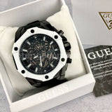 Guess Formula Chronograph Black Dial Black Silicone Strap Watch For Men - GW0579G1 Buy Now By Guess