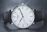Tissot T Classic Everytime Large White Dial Black Leather Strap Watch For Men - T109.610.16.031.00 Buy Now By Tissot