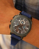 Fossil Machine Chronograph Black Dial Black Leather Strap Watch for Men - FS5361 Buy Now By Fossil