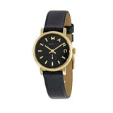 Marc Jacobs Baker Black Dial Black Leather Strap Watch for Women - MBM1273 Buy Now By Marc Jacobs