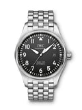 IWC Pilot’s Watch Mark XVIII Black Dial Silver Steel Strap Watch for Men - IW327015 Buy Now By IWC