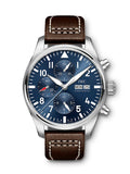 IWC Pilot’s Watch Chronograph Edition “Le Petit Prince” Blue Dial Brown Leather Strap Watch for Men - IW377714 Buy Now By IWC
