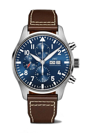 IWC Pilot’s Watch Chronograph Edition “Le Petit Prince” Blue Dial Brown Leather Strap Watch for Men - IW377714 Buy Now By IWC