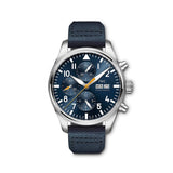 IWC Pilot's Automatic Chronograph 43mm Blue Dial Blue Calfskin Strap Watch for Men - IW377729 Buy Now By IWC
