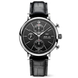 IWC Portofino Chronograph Black Dial Black Leather Strap Watch for Men - IW391008 Buy Now By IWC