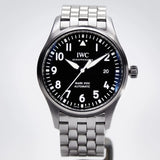 IWC Pilot’s Watch Mark XVIII Black Dial Silver Steel Strap Watch for Men - IW327015 Buy Now By IWC