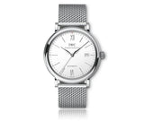 IWC Portofino Automatic White Dial Silver Mesh Bracelet Watch for Men - IW356505 Buy Now By IWC