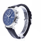 IWC Portofino Chronograph Blue Dial Black Leather Strap Watch for Men - IW391023 Buy Now By IWC