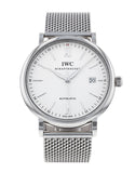IWC Portofino Automatic White Dial Silver Mesh Bracelet Watch for Men - IW356505 Buy Now By IWC