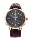 IWC Portofino Automatic Grey Dial Brown Leather Strap Watch for Men - IW356511 Buy Now By IWC