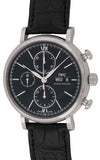 IWC Portofino Chronograph Black Dial Black Leather Strap Watch for Men - IW391008 Buy Now By IWC