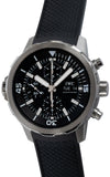 IWC Aquatimer Chronograph Black Dial Black Leather Strap Watch for Men - IW376803 Buy Now By IWC