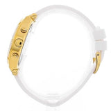 Guess Heiress Diamonds Gold Dial White Rubber Strap Watch for Women - GW0407L2 Buy Now By Guess