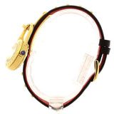 Versace Medusa Lock Icon Gold Dial Red Leather Strap Watch for Women - VEDW00119 Buy Now By Versace