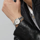 Gucci G Timeless Diamonds White Dial Silver Steel Strap Watch for Women - YA1265064 Buy Now By Gucci