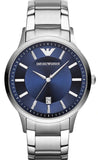 Emporio Armani Renato Quartz Blue Dial Silver Steel Strap Watch For Men - AR11182 Buy Now By Emporio Armani