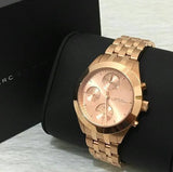 Marc Jacobs Peeker Chronograph Rose Gold Dial Rose Gold Steel Strap Watch for Women - MBM3394 Buy Now By Marc Jacobs