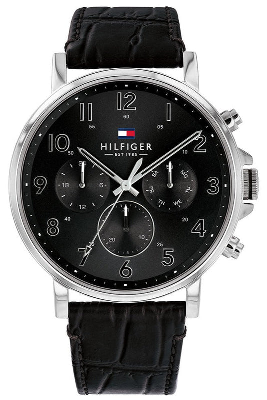 Tommy Hilfiger Daniel Black Dial Black Leather Strap Watch for Men - 1710381 Buy Now By Tommy Hilfiger