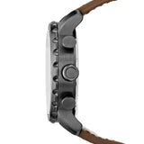 Fossil Nate Chronograph Grey Dial Brown Leather Strap Watch for Men - JR1424 Buy Now By Fossil