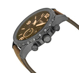 Fossil Nate Chronograph Brown Dial Brown Leather Strap Watch for Men - JR1487 Buy Now By Fossil