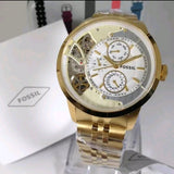 Fossil Townsman Chronograph Skeleton Gold Dial Gold Steel Strap Watch for Men - ME1137 Buy Now By Fossil