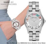 Marc Jacobs Henry Skeleton Silver Dial Silver Steel Strap Watch for Women - MBM3262 Buy Now By Marc Jacobs