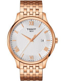 Tissot T Classic Tradition White Dial Rose Gold Steel Strap Watch For Women - T063.610.33.038.00 Buy Now By Tissot