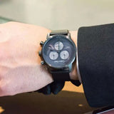 Calvin Klein City Chronograph Grey Dial Black Leather Strap Watch for Men - K2G177C3 Buy Now By Calvin Klein