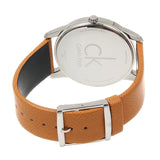 Calvin Klein City Quartz White Dial Light Brown Leather Strap Watch For Men - K2G21138 Buy Now By Calvin Klein