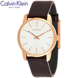 Calvin Klein City Silver Dial Brown Leather Strap Watch For Men - K2G21629 Buy Now By Calvin Klein