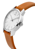 Calvin Klein City Silver Dial Light Brown Leather Strap Watch For Women- K2G23120 Buy Now By Calvin Klein