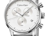 Calvin Klein City Chronograph White Dial Silver Mesh Bracelet Watch for Men - K2G27126 Buy Now By Calvin Klein