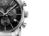 Calvin Klein City Chronograph Black Dial Silver Steel Strap Watch for Men - K2G27143 Buy Now By Calvin Klein